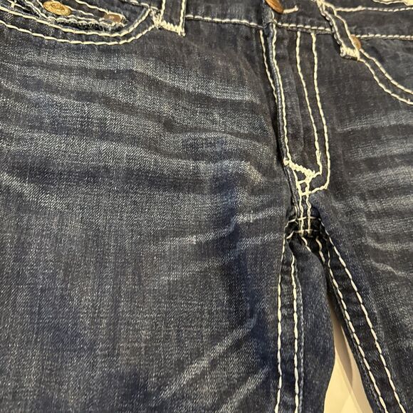 True Religion Joey Super T Jeans 38x32 Denim Distressed Fair/Good Used Condition - Picture 8 of 15
